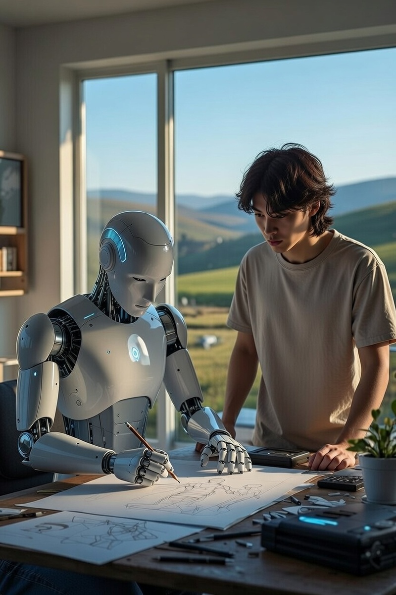 Робот генерирует искусство в 2026 году