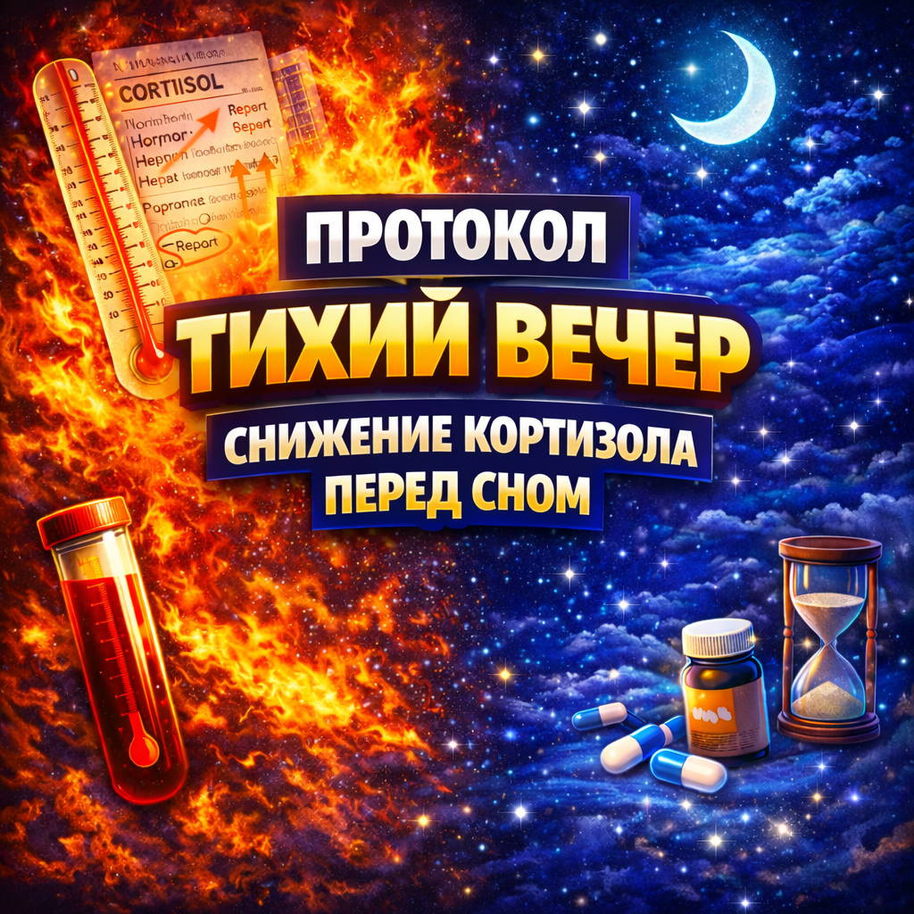 Протокол Тихий вечер - снижение кортизола перед сном