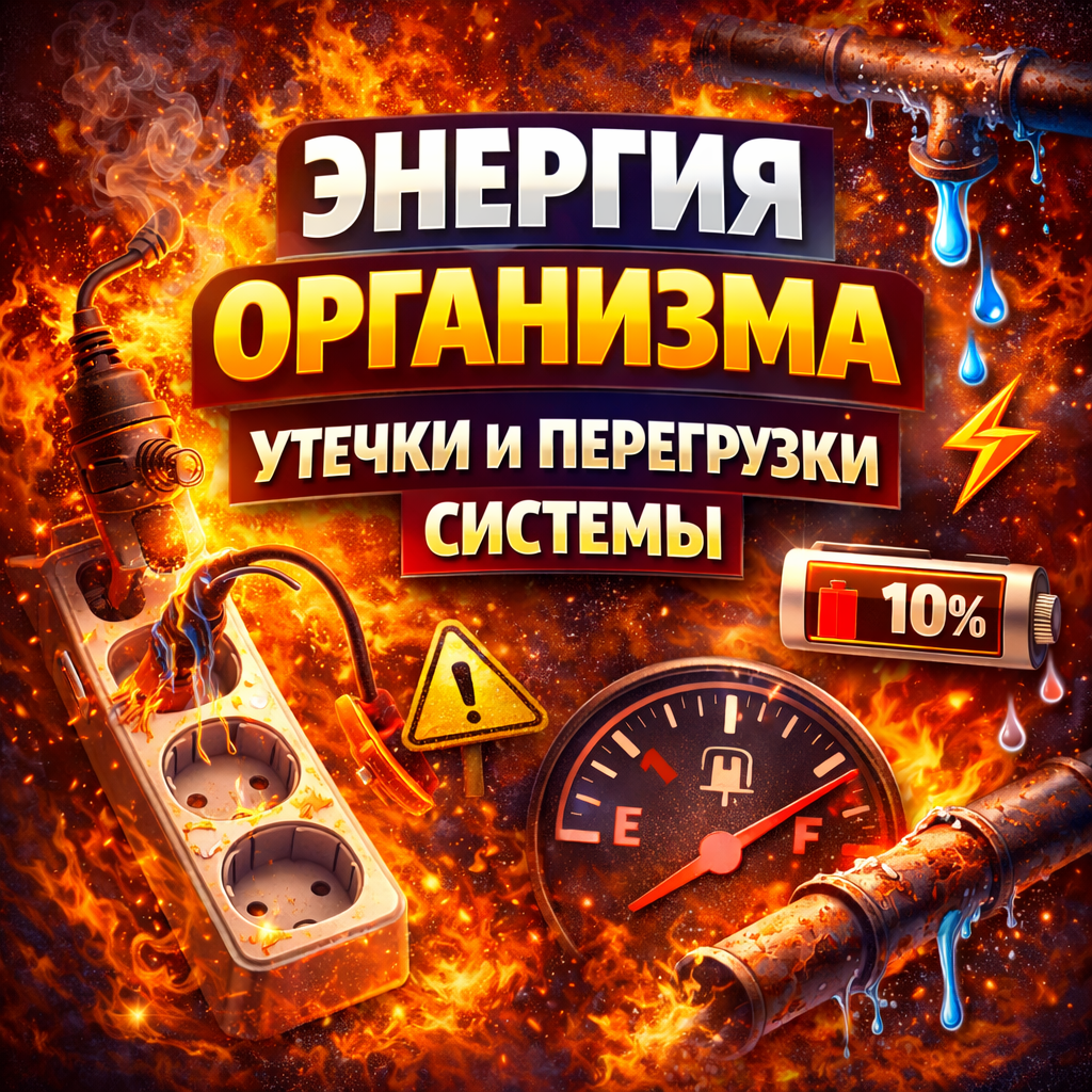 Энергия организма - утечки и перегрузки системы