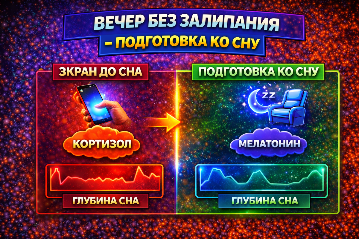 Сравнение вечера перед сном