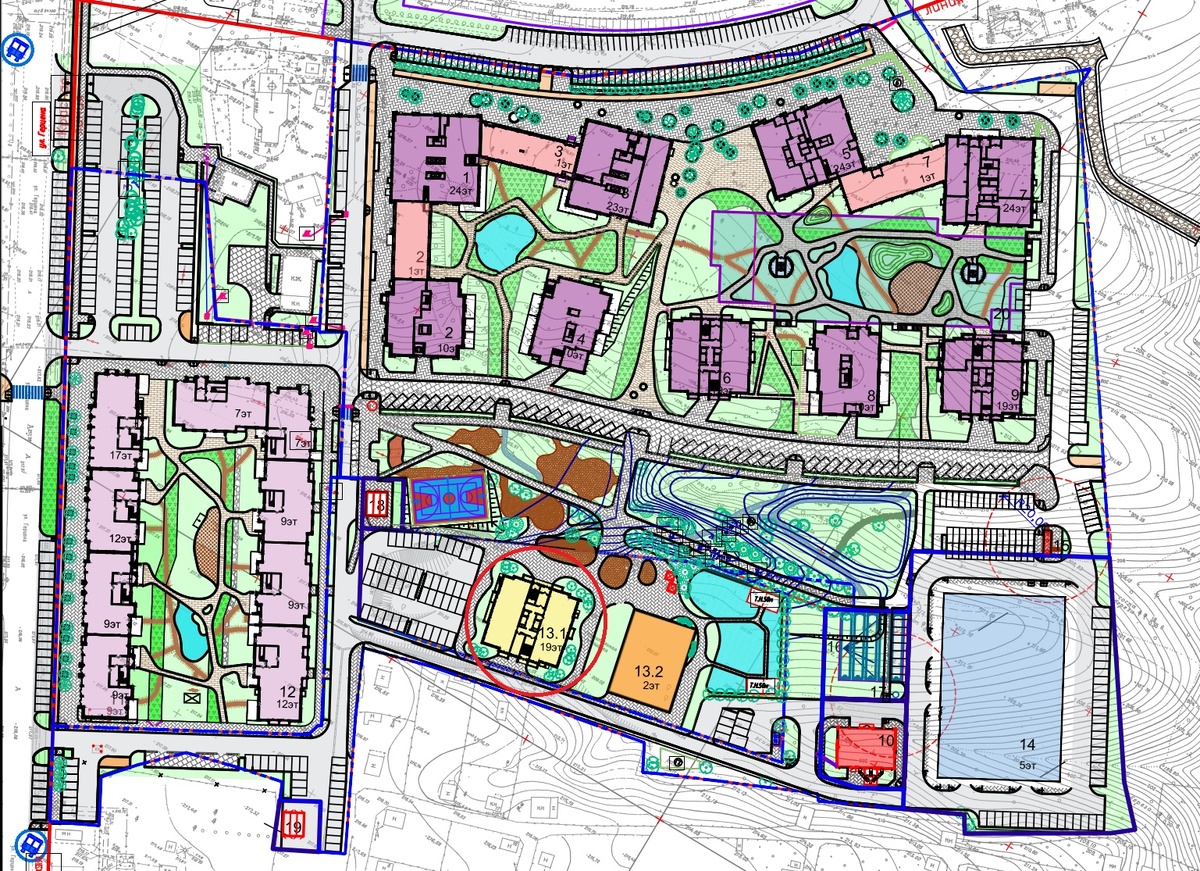 План квартала на Герцена, 5е