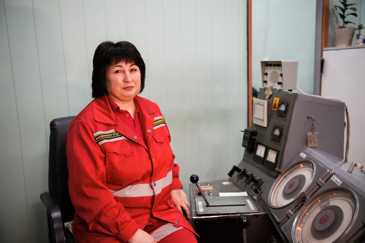 Марина Мельникова, машинист подъемной машины