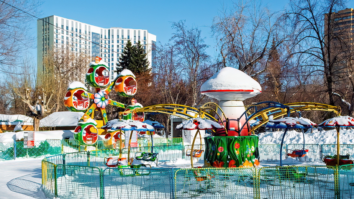 Зимний парк Кирова. Новосибирск. Фотография - www.openmainphoto.ru