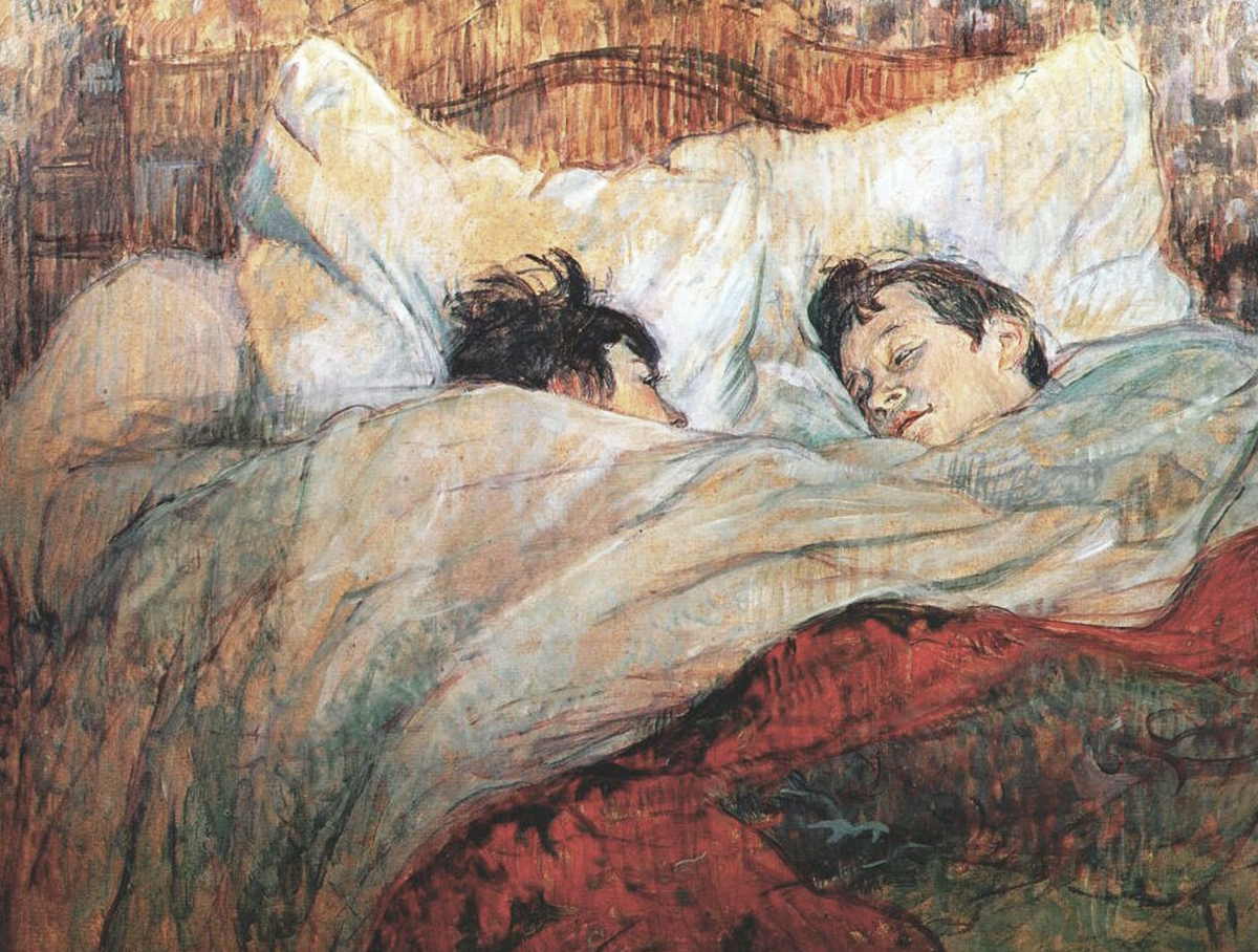 В кровати, 1893