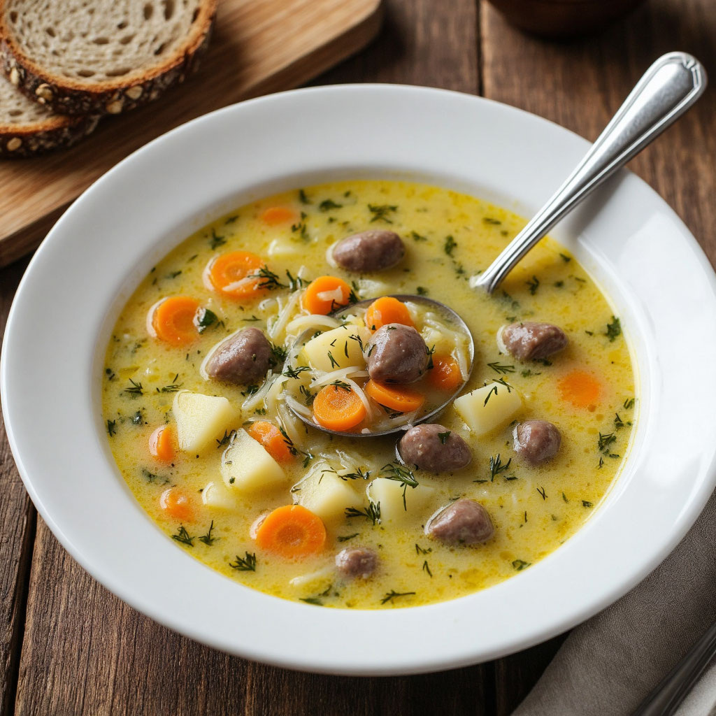 Сырный суп с куриными сердечками: нежный и ароматный обед за час 🍲