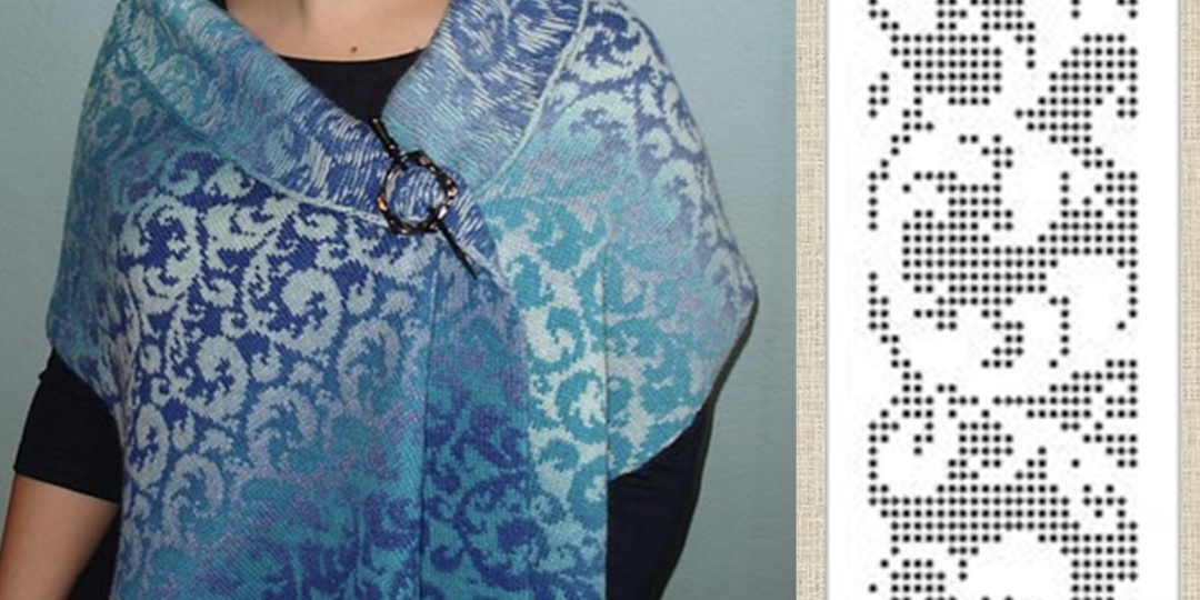 Жаккард из секционной пряжи.