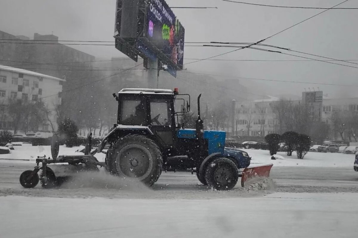    Снегопад во Владивостоке усилился, началась метель