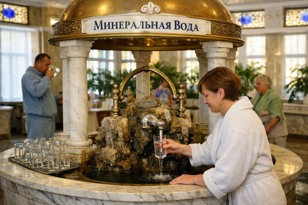 Минеральная вода в санатории