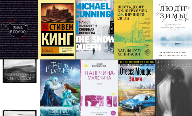 Прошлась по книжным полкам в поисках зимних романов, которые мне полюбились, по большей части