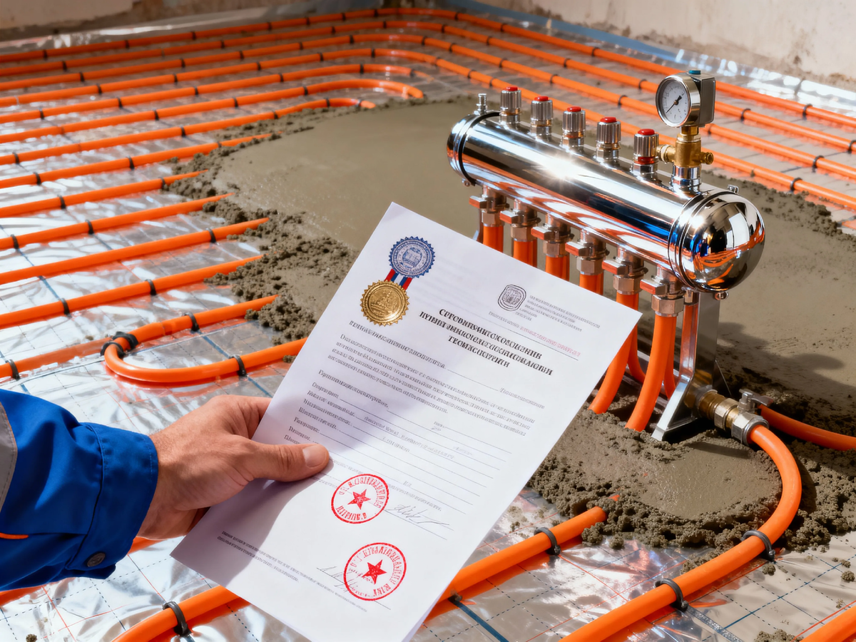 Самый дорогой элемент тёплого пола — не труба и не коллектор. Это разрешительный документ, который нужно получить до начала работ. Не сделаете — заморозите не только пол.