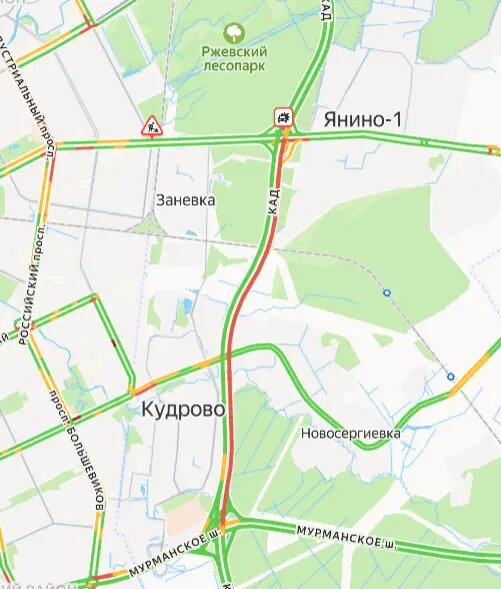    Фото: скриншот сервиса «Яндекс.Пробки»