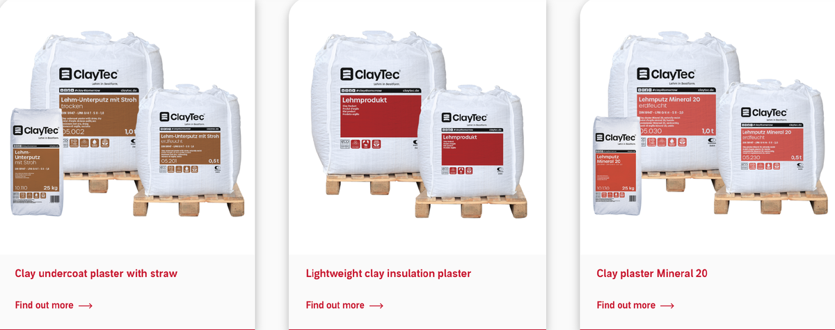 Глинянная штукатурка Claytec