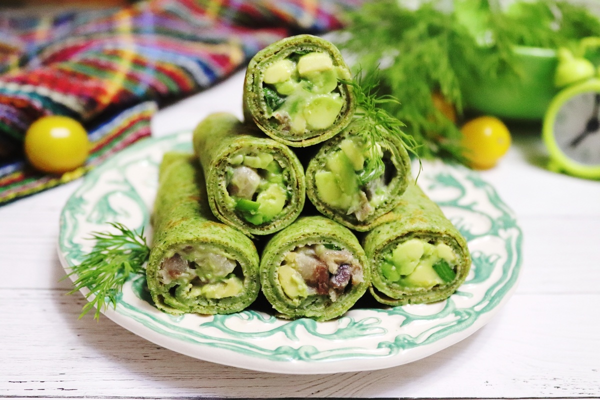    Зелёные блинчики