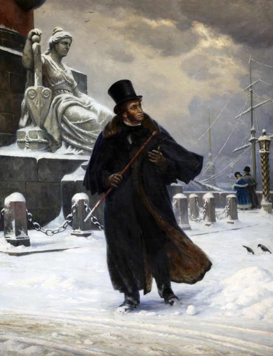 "А.С. Пушкин", 1949 Холст, масло 200 x 150 см Щербаков Борис Валентинович