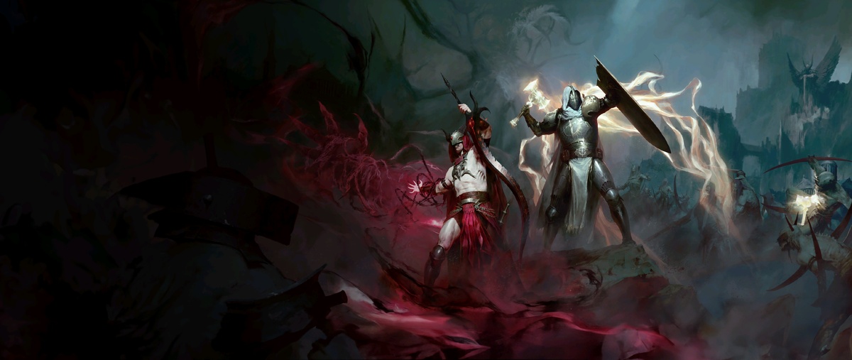 Арт Diablo 4: Lord of Hatred с Чернокнижником и Паладином