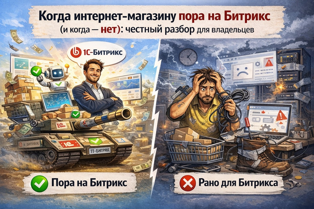 Когда интернет-магазину пора на Битрикс (и когда — нет)