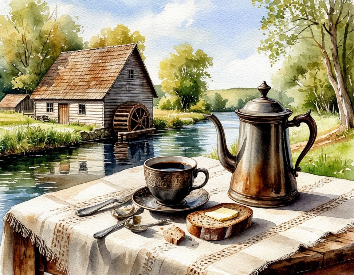 I had done 14 iterations before AI finally generated a more or less technically acceptable watermill.