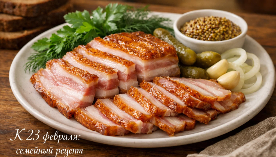 Свиная грудинка в луковой шелухе: солю за 4 дня до 23 февраля, к празднику как раз готова