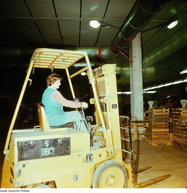 Машинист на Балканкар (1977 г). ФОТО: Deutsche Fotothek. 