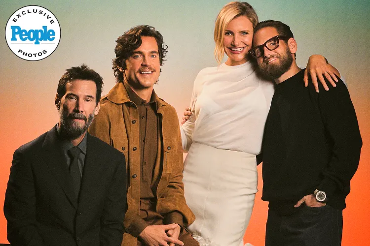 Киану Ривз, Джона Хилл, Кэмерон Диас и Мэтт Бомер