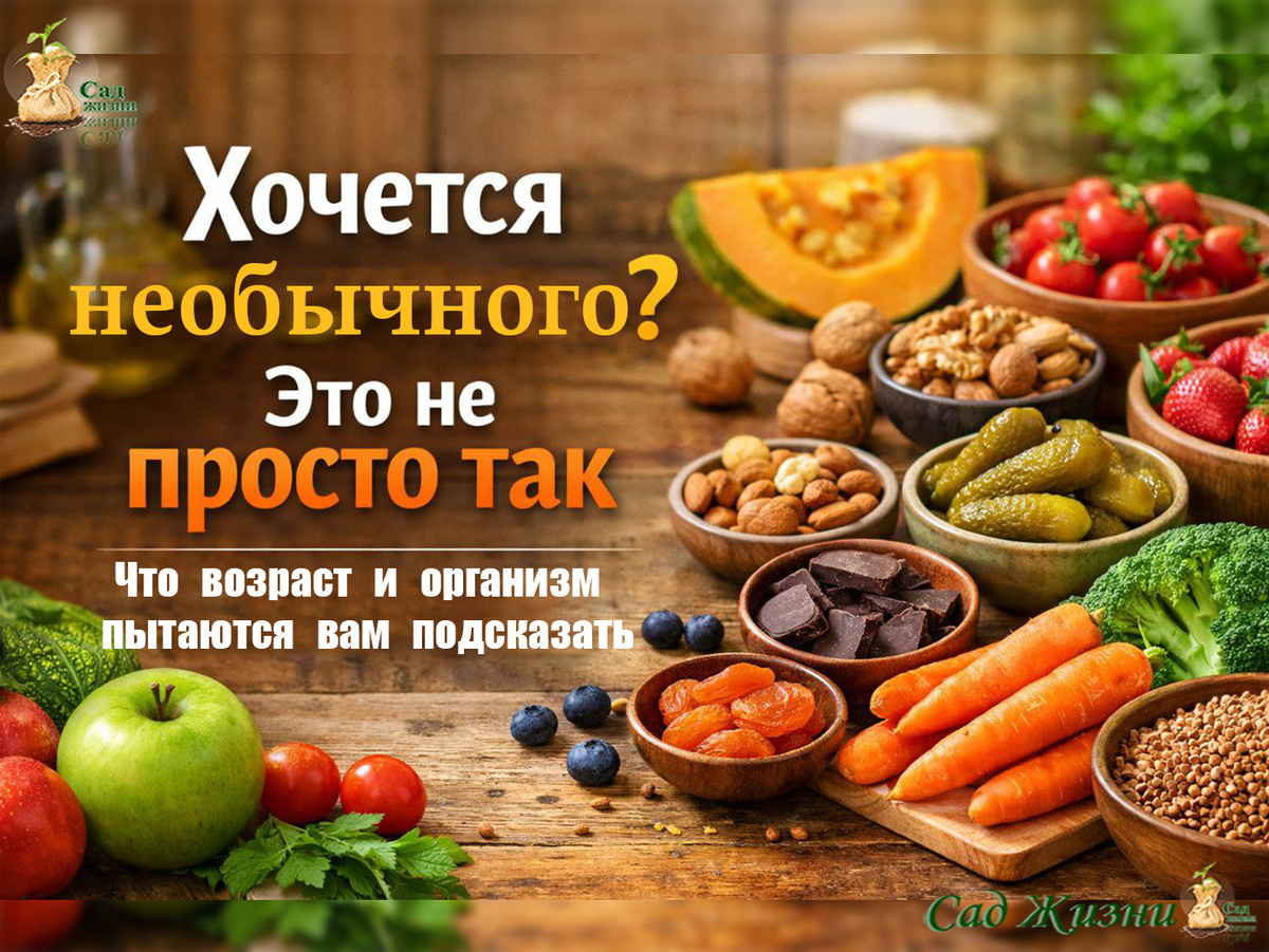 Пищевые ХОТЕЛКИ и возраст: как организм подсказывает, чего ему не хватает