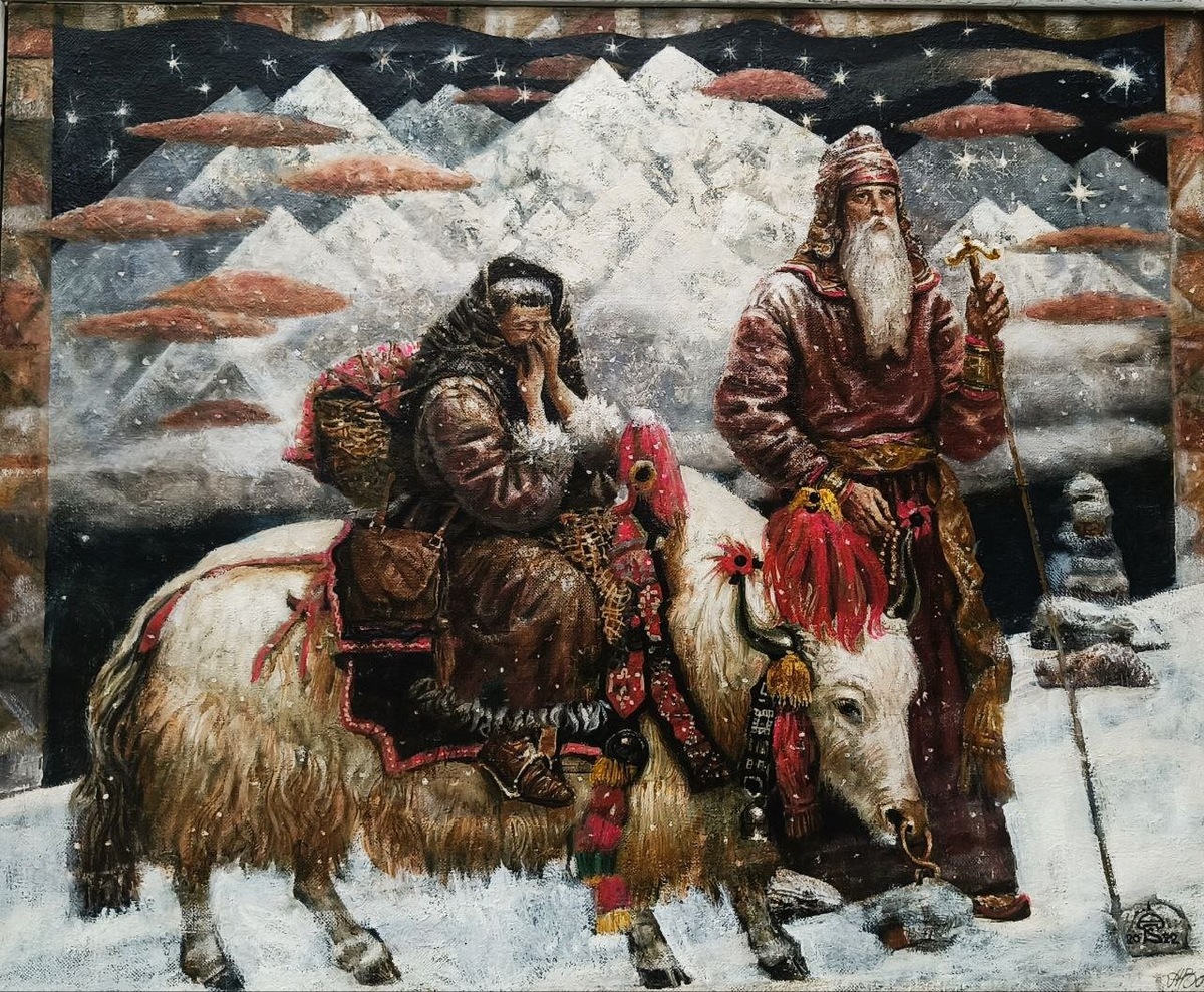 © Александр Белов. Ведомые звездой. Холст, масло. 82 х 100см.