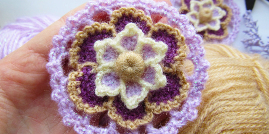 Круглый мотив крючком. Пошаговое описание вязания