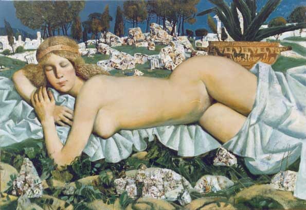 © Александр Белов. Лежащая ню. Холст, масло.