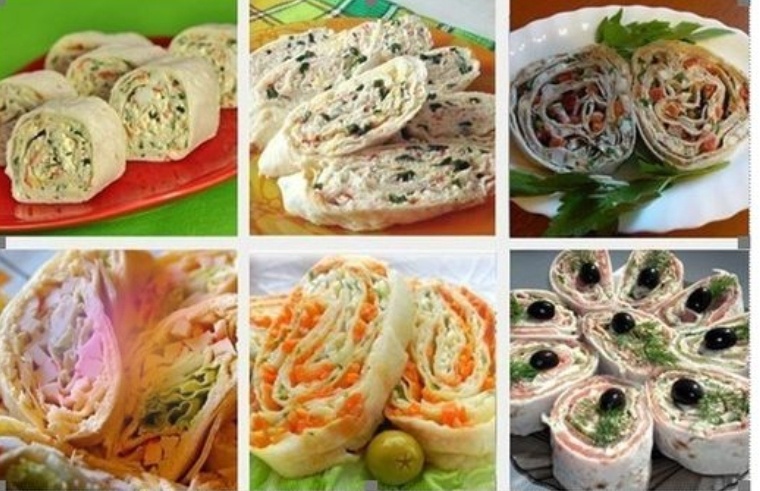 Рулеты из лаваша