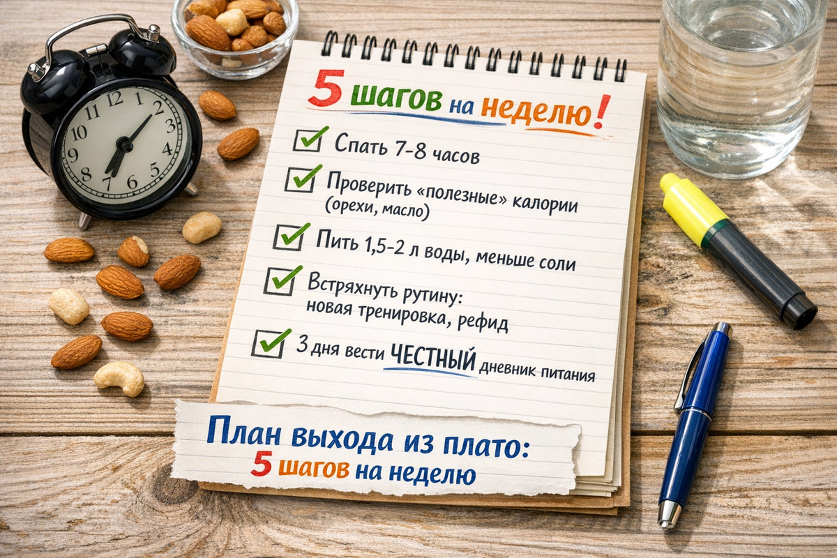 Сфокусируйтесь на этих пунктах, прежде чем снижать калории еще сильнее.
