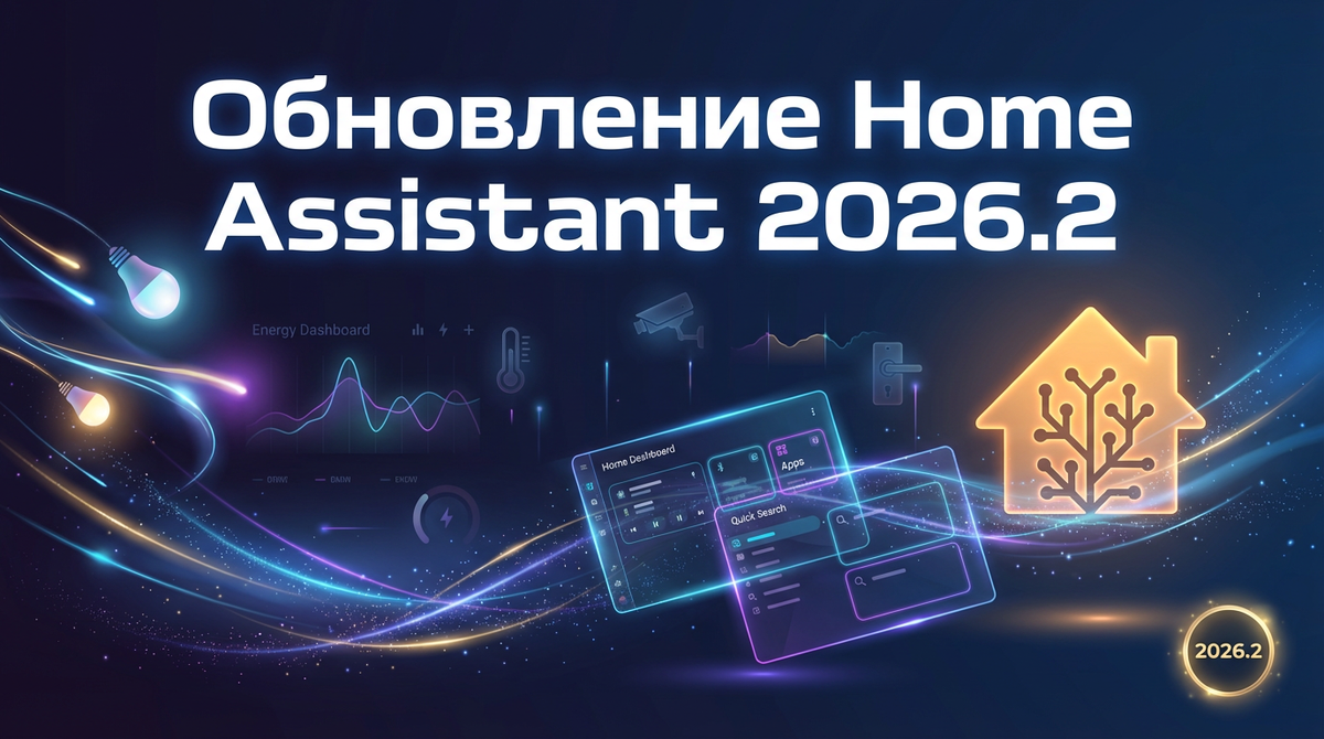 Обновление Home Assistant 2026.2: Новый домашний экран, приложения и база устройств