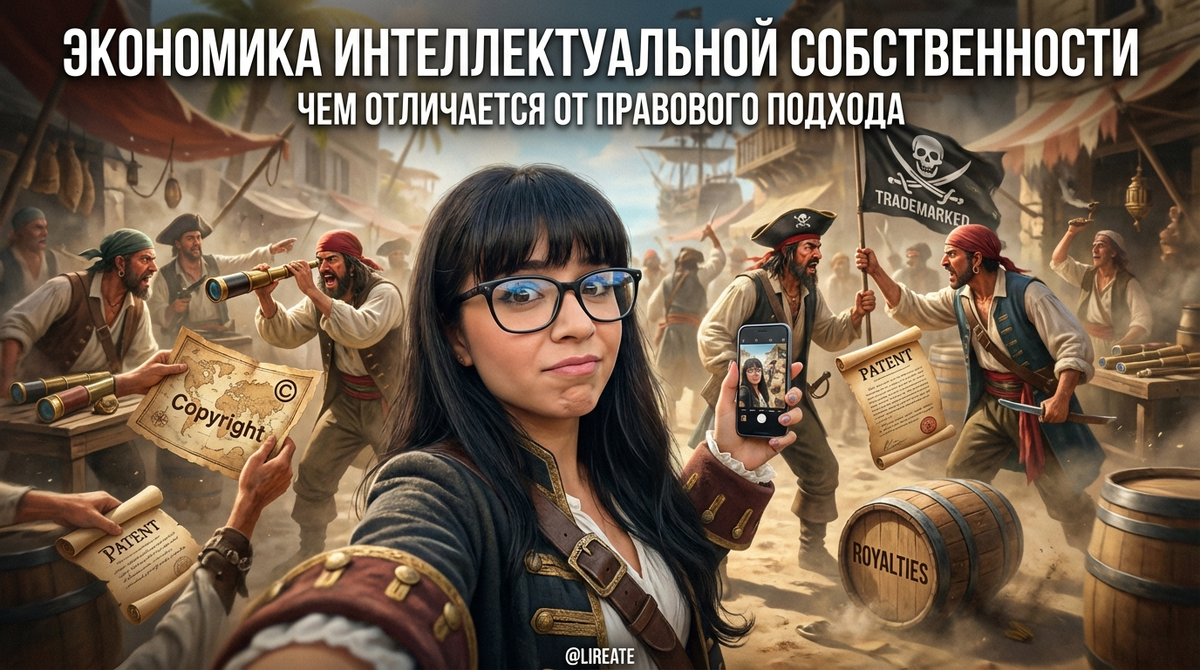    Различия между экономическим и правовым подходами к интеллектуальной собственности Лирейт