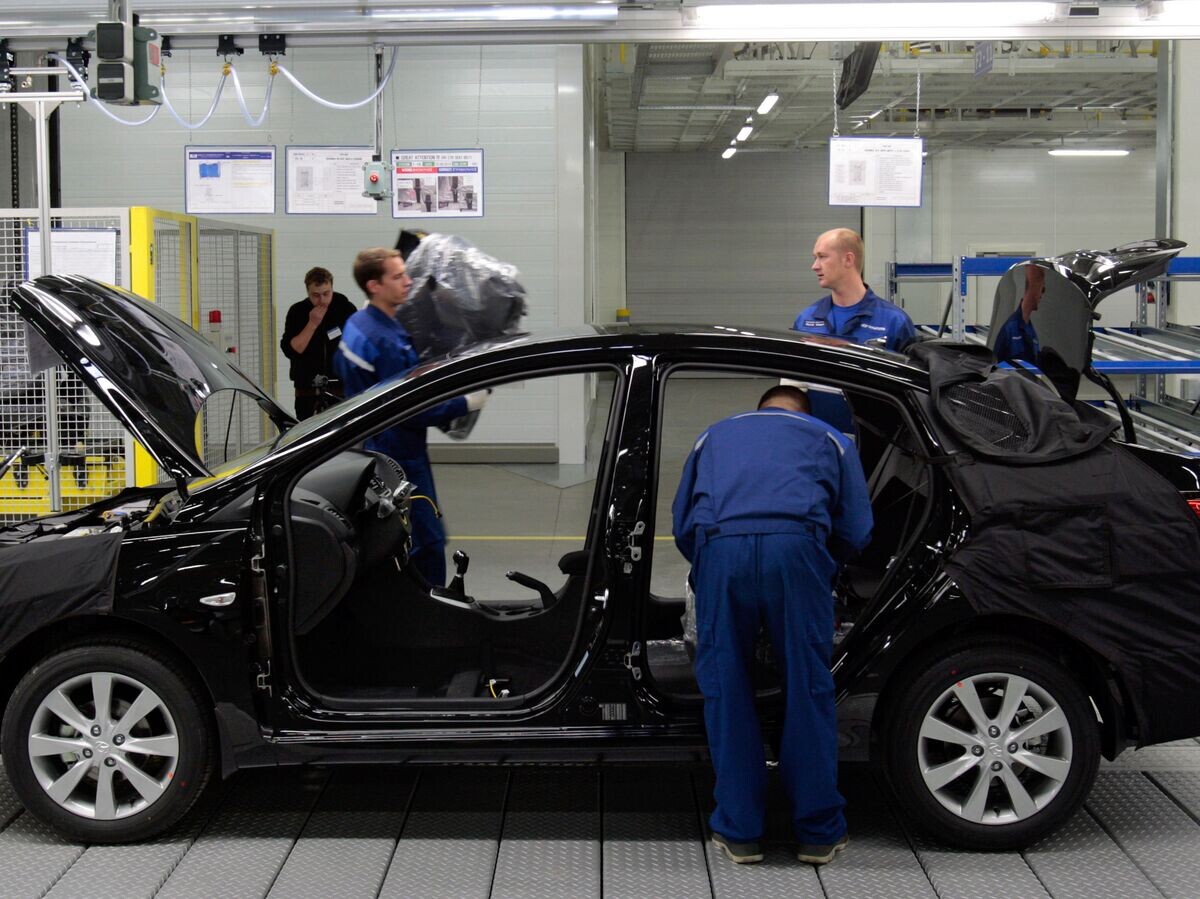    Автомобильный завод Hyundai в Петербурге© РИА Новости . Алексей Даничев