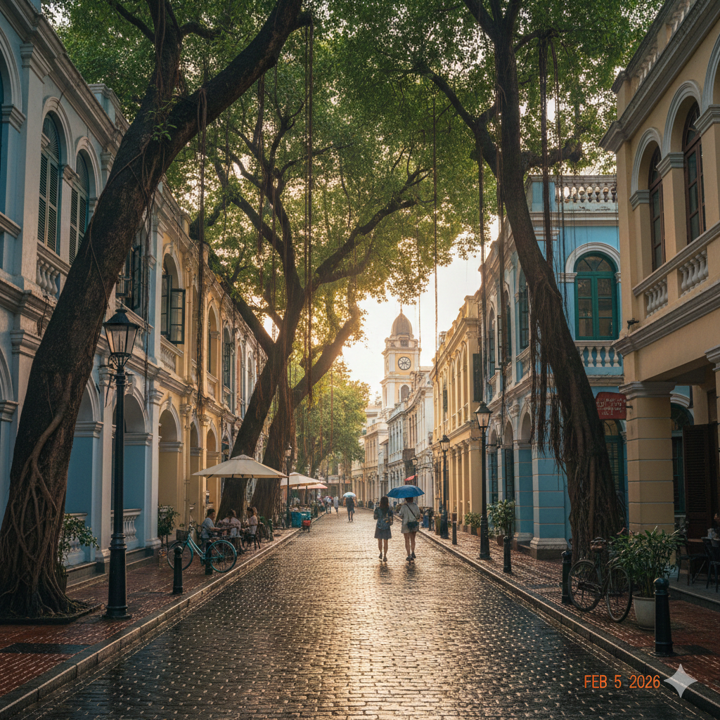 Улочки острова Шамянь с европейской архитектурой