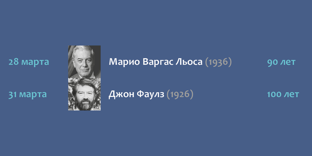 Литературный календарь 2026 года от Mare Nostrum. Юбиляры марта