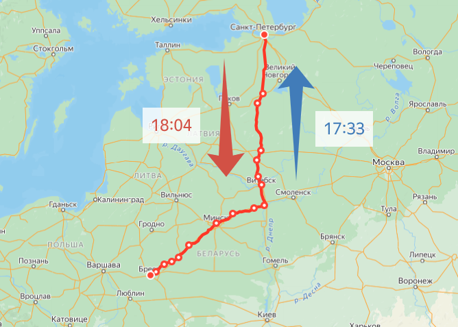Построено автором с использованием Яндекс.Расписание