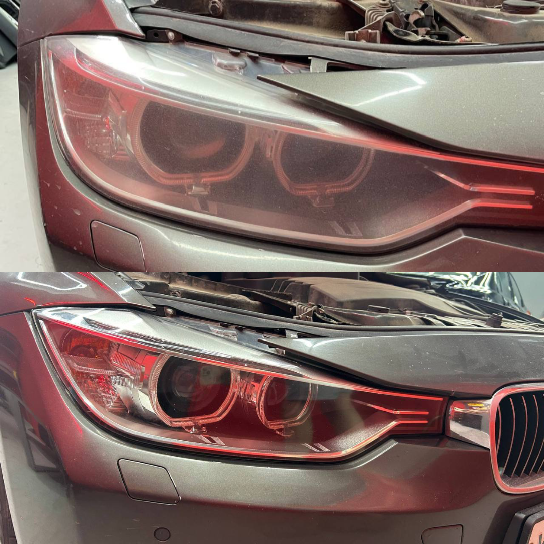 До и после полировки и оклейки прозрачной защитной пленкой