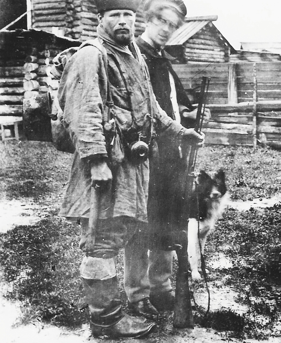 Охотник и Питирим Сорокин, Коми, 1911 год.