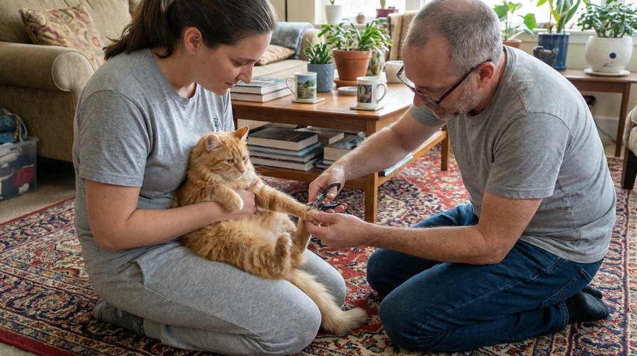 Как стричь когти коту