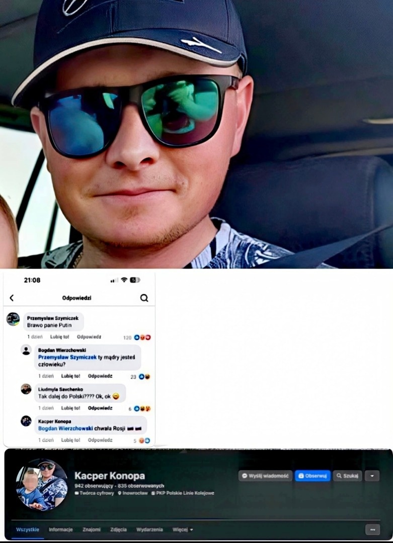    «Браво, Каспер!». В Польше уволили железнодорожника за публикацию лозунга «Слава России» в соцсети