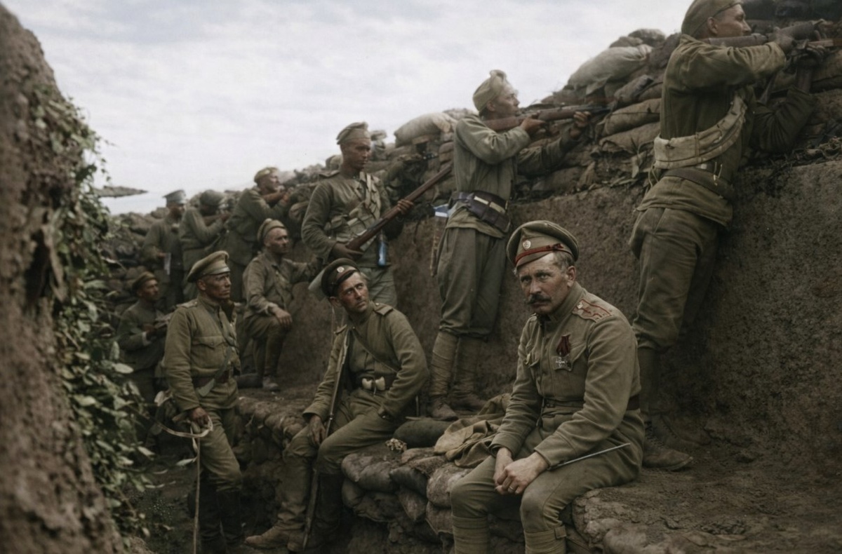 Русский окоп в августе 1916