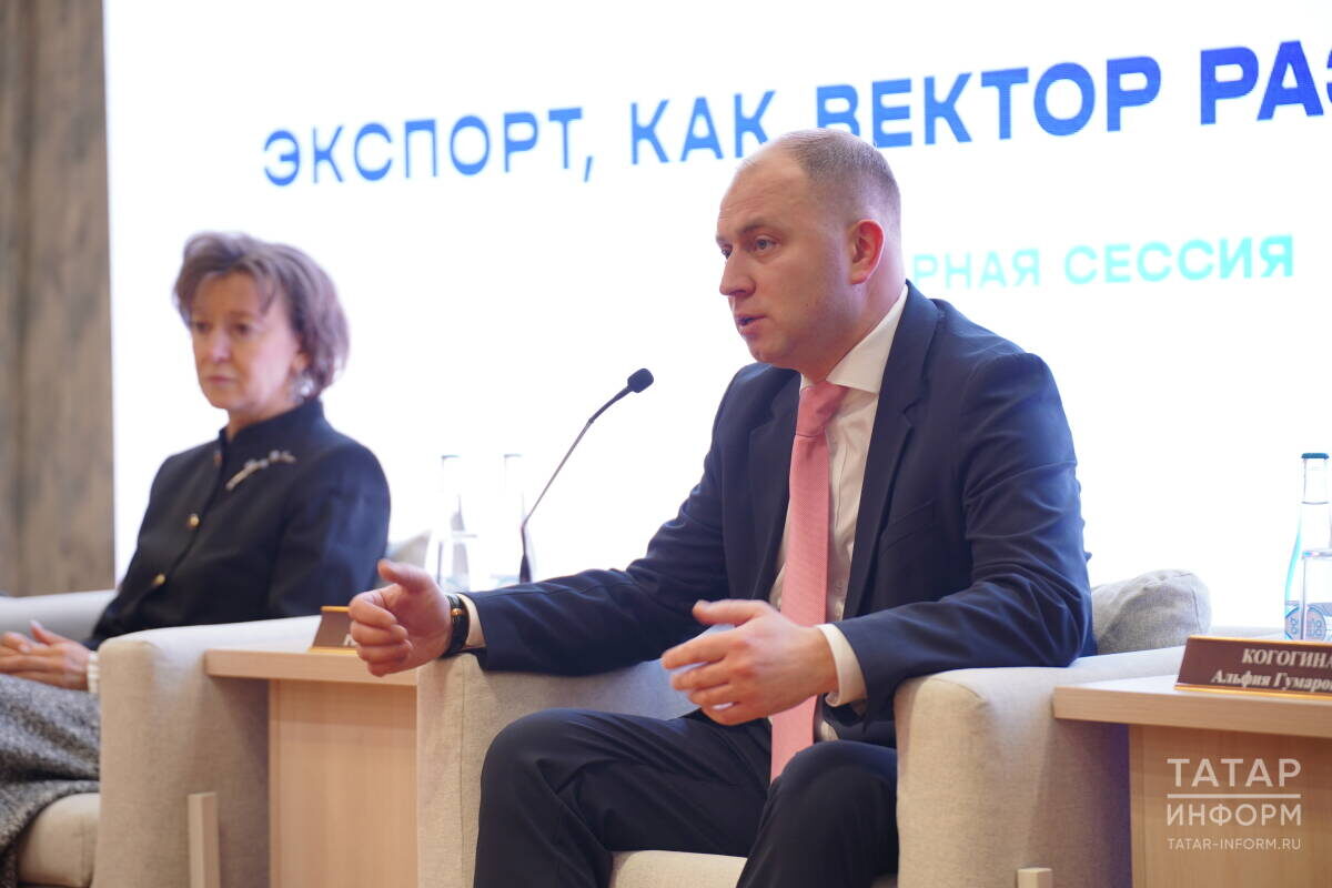 Роман Чекушов: «Наша с вами работа будет направлена на то, чтобы увеличить несырьевой неэнергетический экспорт, увеличить его качественно, а не только количественно»Фото: © Владимир Васильев / «Татар-информ»