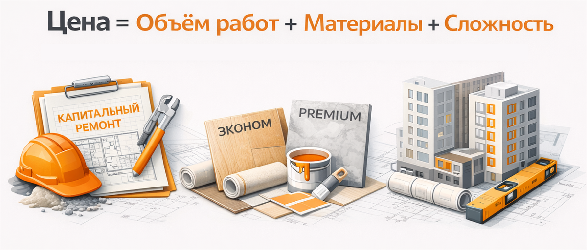 Факторы, от которых зависит стоимость ремонта квартиры
