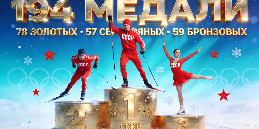 Сколько медалей выиграл СССР на зимних Олимпийских играх за все времена