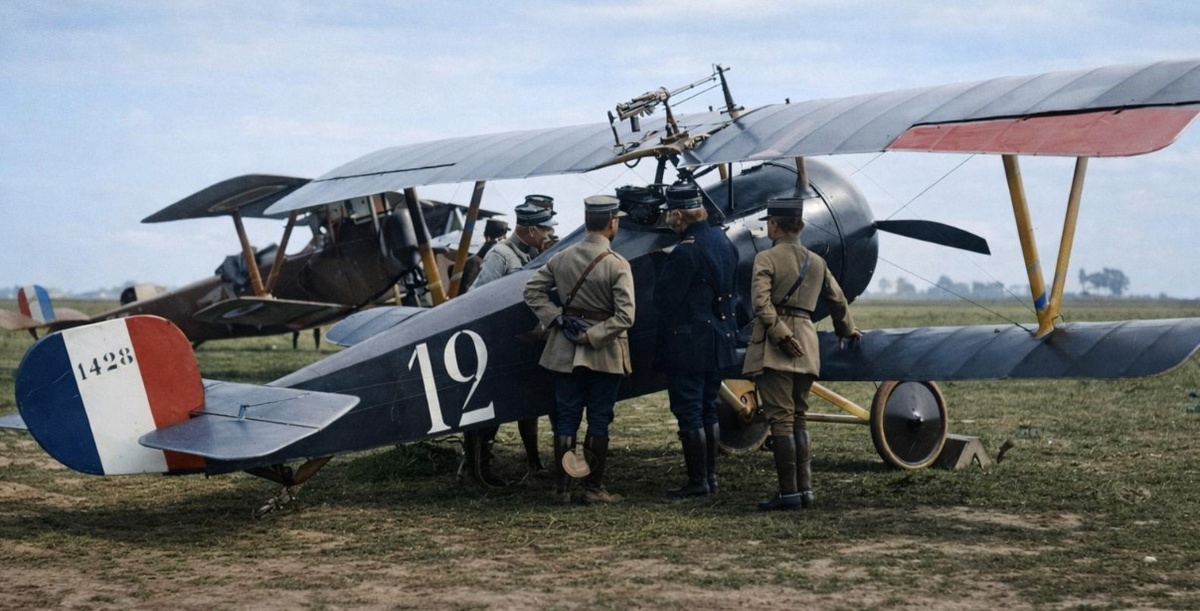 Самолет Nieuport 17, пилотируемый Рене Дорме, в составе 3-й эскадрильи во время битвы на Сомме, конец 1916 года