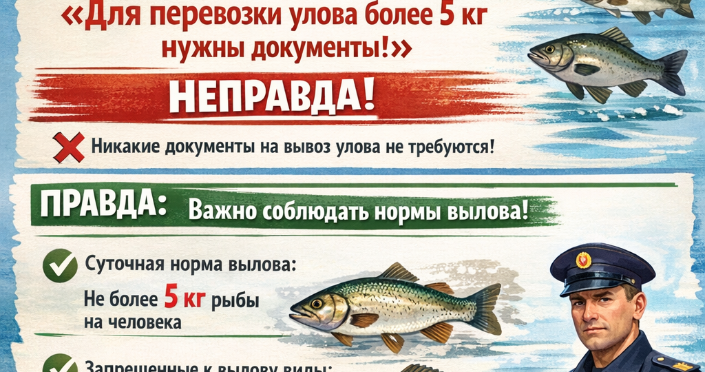 Перевозка улова: что нужно знать, если вы везёте больше 5 кг