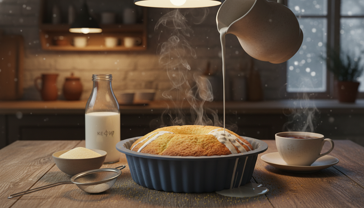 Манник в молочной заливке