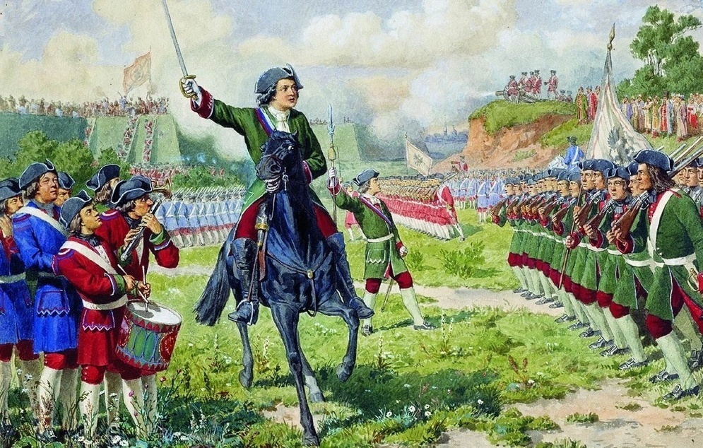    Картина Алексея Кившенко "Военные игры потешных войск Петра I под селом Кожухово", 1882 год  Wikimedia Commons/Public Domain