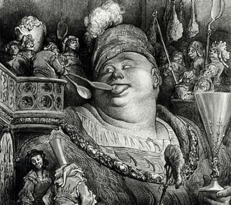 Так кормили великана Гаргантюа.