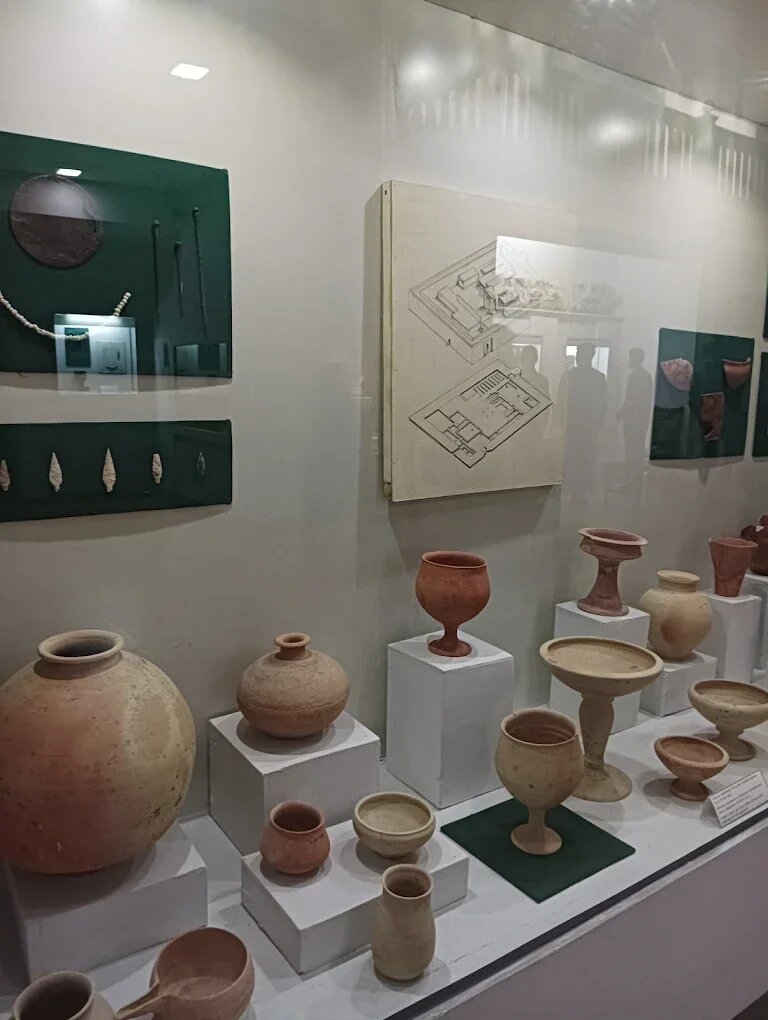    Часть коллекции керамики Узбекистана в Самаркандском музее.